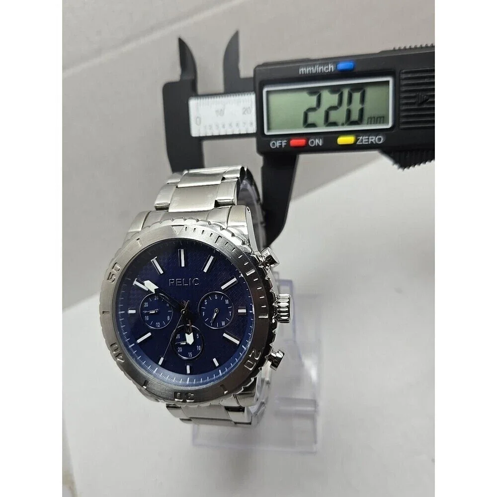 Mens Relic by Fossil Jordan Watch ZR15805 Blue Dial Multifunction New Battery - Picture 6 of 11